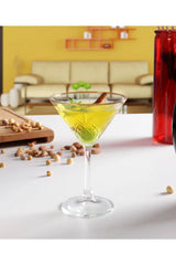 Paşabahçe Timeless 440176 - Golden Touch - Martini Glazen / Glazen Op Voet - Set van 4 - 230 ml