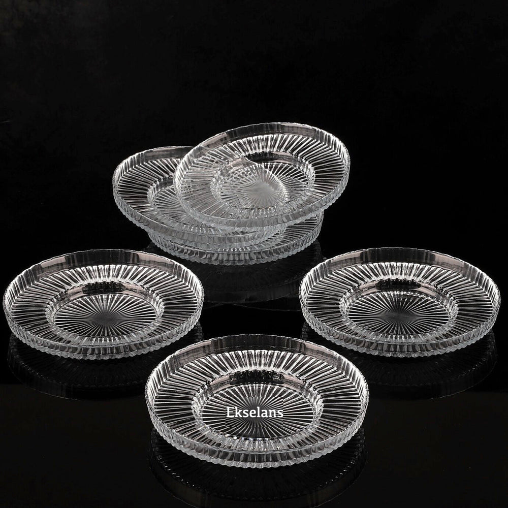 Ekselans - Elysia Model Thee Onderzetter- Glas - Set van 6