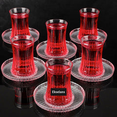 Ekselans - Elysia Model Thee Onderzetter- Glas - Set van 6