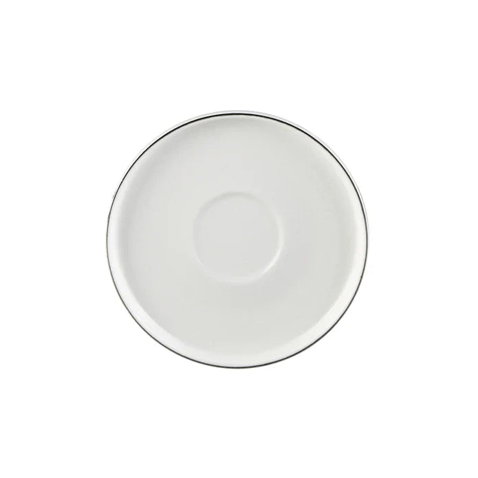 Karaca Saturn - Platinum Porseleinen Koffiekopjes Set met Onderzetters - Set van 6 - 12-Delig - 100 ml