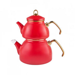 Karaca Retro - Emaye Theepot - Rood - 2300 ml