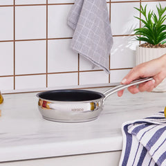 Karaca Emirgan - Steelpan - 16 cm - 18/10 Roestvrijstaal - Geschikt Voor Inductie