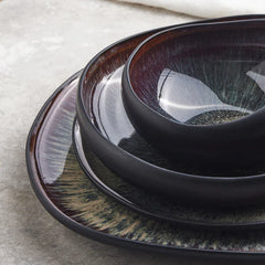 Karaca Galactic - Dessertbord - Zwart - 21,5x21x2,5 cm - Stoneware