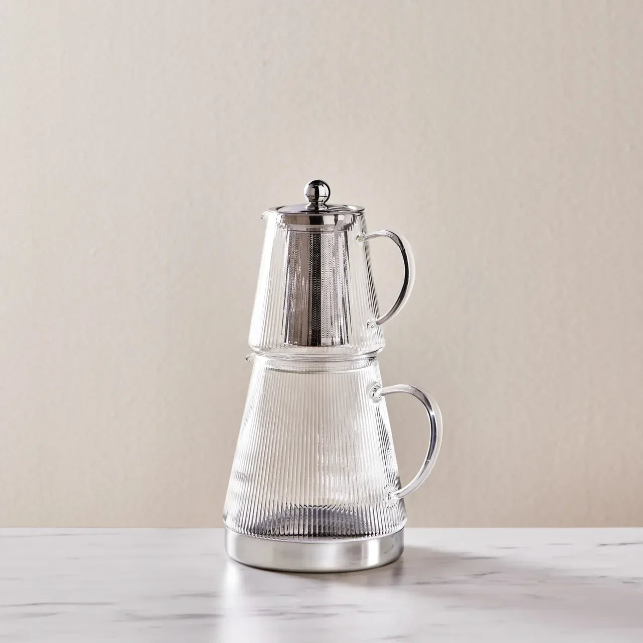 Karaca Keops XL - Glazen Theepot - 2000 ml - Borocilikaatglas - Geschikt Voor Alle Warmtebronnen