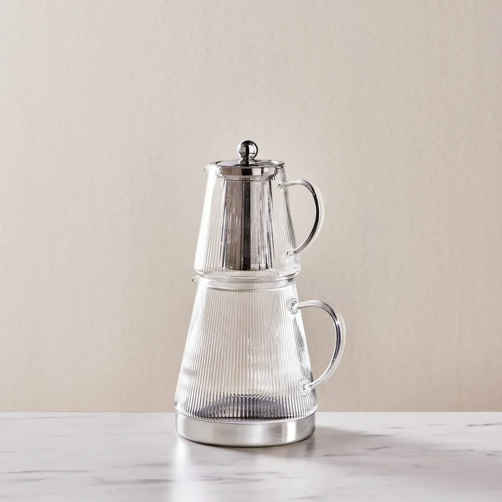 Karaca Keops XL - Glazen Theepot - 2000 ml - Borocilikaatglas - Geschikt Voor Alle Warmtebronnen