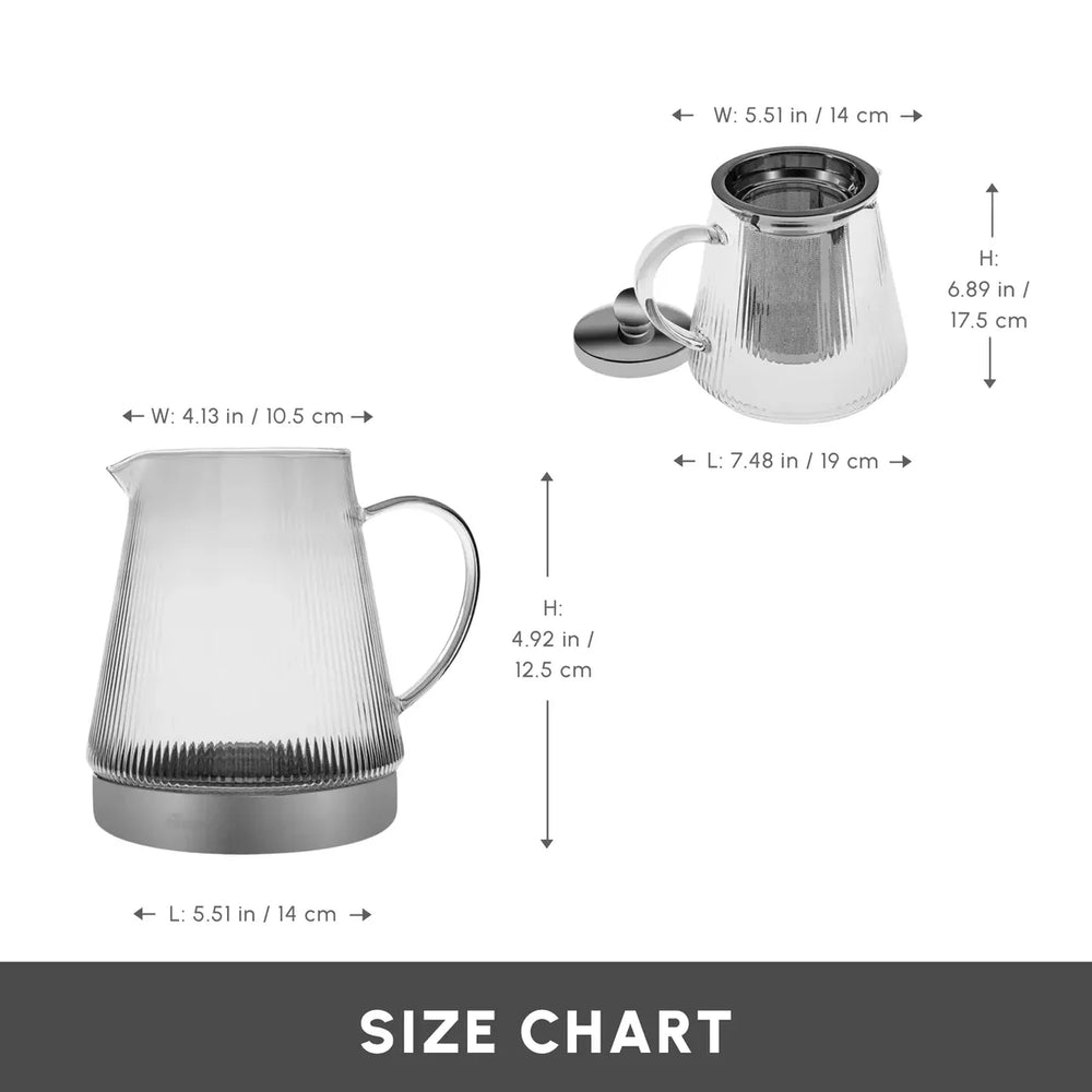 Karaca Keops XL - Glazen Theepot - 2000 ml - Borocilikaatglas - Geschikt Voor Alle Warmtebronnen