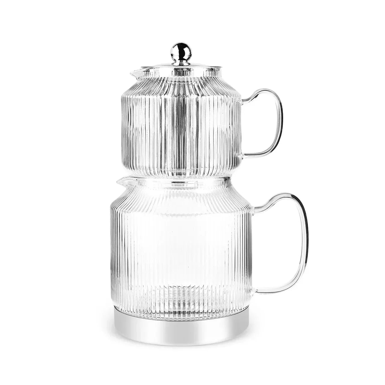 Karaca Kelly XL - Glazen Theepot - Borosilicaatglas - 2000 ml - Geschikt Voor alle Warmtebronnen