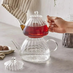 Karaca Lori - Glazen Theepot - Borosilicaatglas - 1200 ml - Niet Geschikt voor Inductie