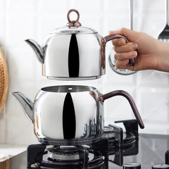 karaca Urban Midi - RVS Theepot met Rosegouden Handvaten - 1950 ml