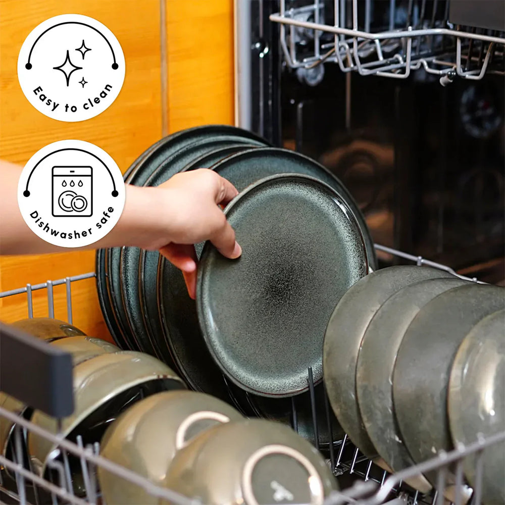Karaca Fein Reactive serviesset - 6 Personen - 24-Delig - Reactief Eetservies - Organische vorm
