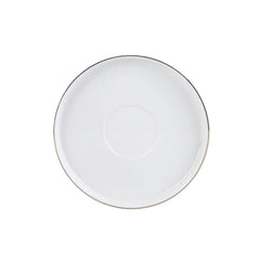 Karaca Saturn - 4-delige Porseleinen Theekop en Schotel set voor 2 Personen - 200ml - Goudwit