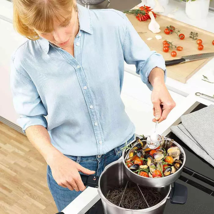 Fissler Vitavit Premium - RVS Snelkookpannen Set met Inzet - 2,5L + 6L