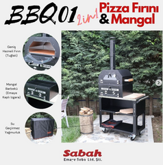 Sabah BBQ1 - Barbecue Kooltuinoven en Grill op Wielen met Hittebestendig Glas en Waterdichte Hoes