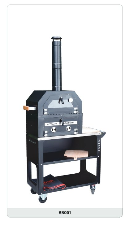 Sabah BBQ1 - Barbecue Kooltuinoven en Grill op Wielen met Hittebestendig Glas en Waterdichte Hoes