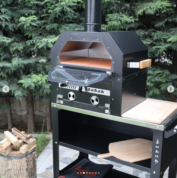 Sabah BBQ1 - Barbecue Kooltuinoven en Grill op Wielen met Hittebestendig Glas en Waterdichte Hoes