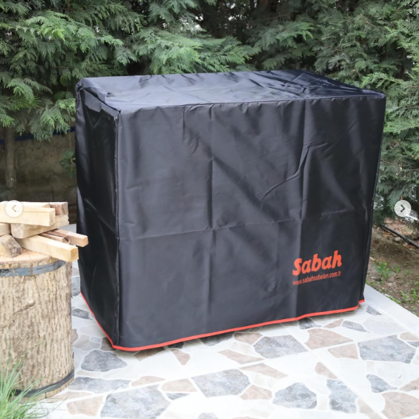 Sabah BBQ1 - Barbecue Kooltuinoven en Grill op Wielen met Hittebestendig Glas en Waterdichte Hoes