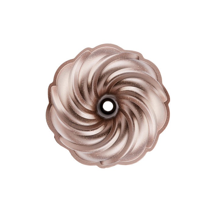 Karaca Pare - Gietijzeren Bakvorm – 24 cm - 400°C Hittebestendig – Metallic Poederroze