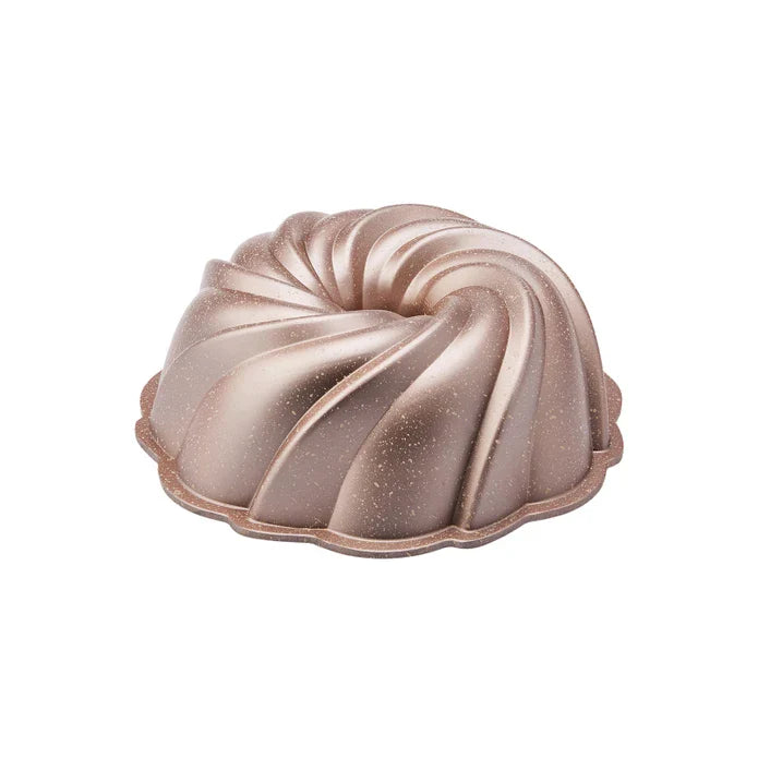 Karaca Pare - Gietijzeren Bakvorm – 24 cm - 400°C Hittebestendig – Metallic Poederroze