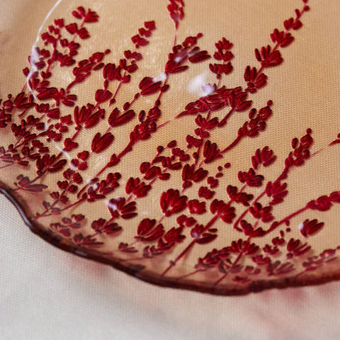 Karaca Red Lavender - 7-delige Taartset – Glas