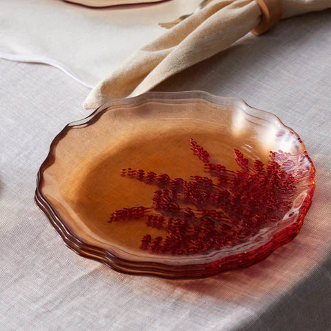 Karaca Red Lavender - 7-delige Taartset – Glas