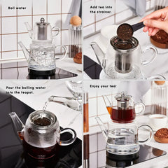 Karaca Dora - Glazen Theepot - 1800 ml - Medium