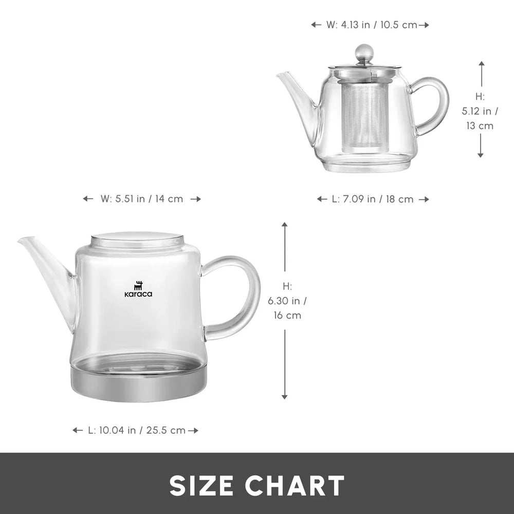 Karaca Dora - Glazen Theepot - 1800 ml - Medium