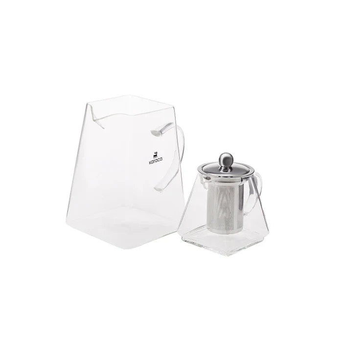 Karaca Giza - Glazen Theepot - 1500 ml - Borosilikaatglas - RVS zeef - Geschikt Voor Alle Warmtebronnen