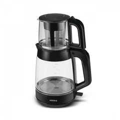 Karaca Glass Tea XL - 2-in-1 Glazen Theemaker – Glanzend Zwart