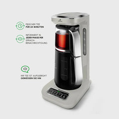 Karaca Caysever Robotea Pro - 4-in-1 Theemaker - Waterkoker en Filterkoffiezetapparaat met Spraakfunctie - Starlight - Engelse Versie