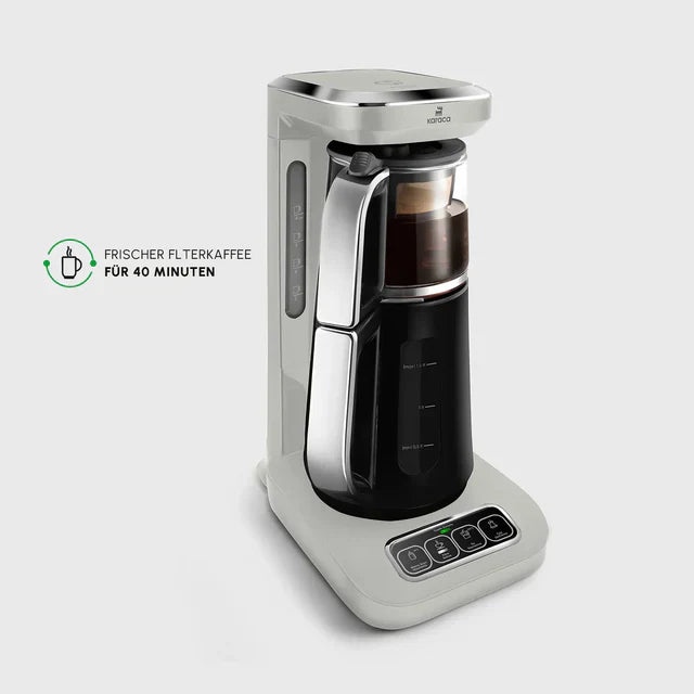 Karaca Caysever Robotea Pro - 4-in-1 Theemaker - Waterkoker en Filterkoffiezetapparaat met Spraakfunctie - Starlight - Engelse Versie