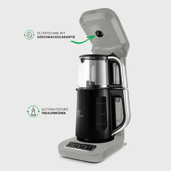 Karaca Caysever Robotea Pro - 4-in-1 Theemaker - Waterkoker en Filterkoffiezetapparaat met Spraakfunctie - Starlight - Engelse Versie