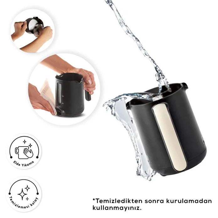 Karaca Hatır Köz - Turkse Koffieapparaat - Soft Cream – 5 Kopjes, Automatische Temperatuurregeling, Köz Aroma