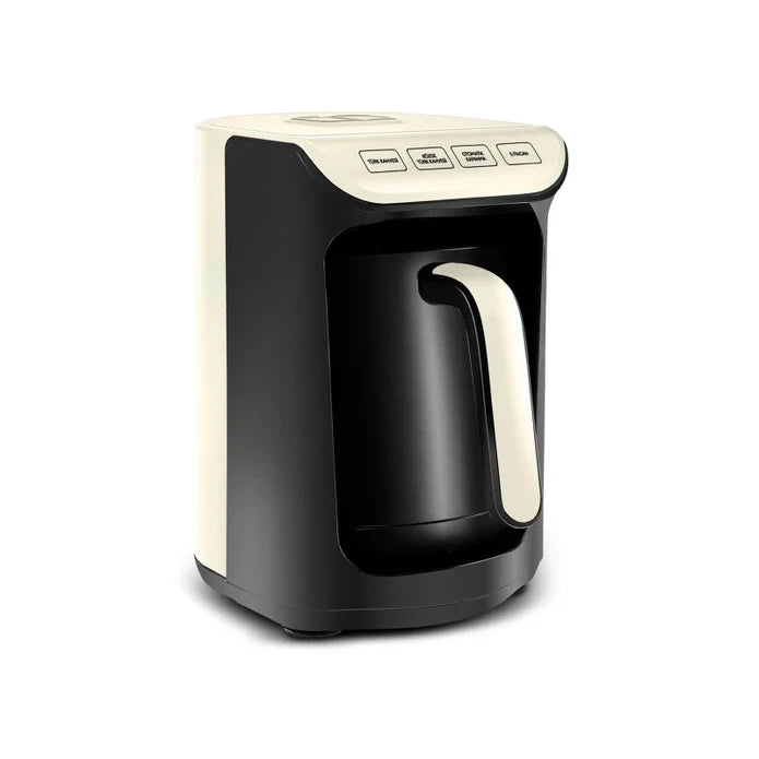 Karaca Hatır Köz - Turkse Koffieapparaat - Soft Cream – 5 Kopjes, Automatische Temperatuurregeling, Köz Aroma