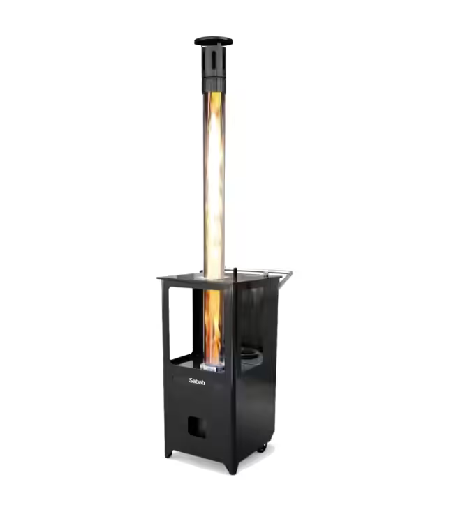 PLT01 Pelletkachel met Glazen Pijp – Draagbare en Stijlvolle Buitenverwarming met 7 kg Capaciteit- Modern Ontwerp - Inclusief Schraper, Haak en Bakplaat