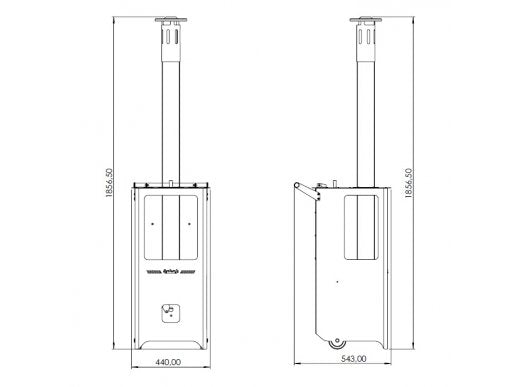 PLT01 Pelletkachel met Glazen Pijp – Draagbare en Stijlvolle Buitenverwarming met 7 kg Capaciteit- Modern Ontwerp - Inclusief Schraper, Haak en Bakplaat