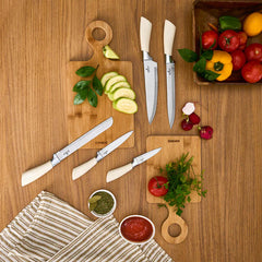 Karaca Mastersharp Messenset - 6-delig - Roestvrij Staal - Ergonomisch Design - Ecru