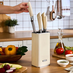 Karaca Mastersharp Messenset - 6-delig - Roestvrij Staal - Ergonomisch Design - Ecru