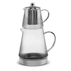 Karaca Keops Glazen Theepot - 1500 ml - Hittebestendig Borosilicaat Glas - Elegant Design