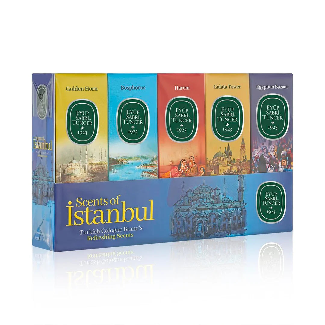 Eyüp Sabri Tuncer Scents Of Istanbul - 16 ml - Silinder Glazen Fles Eau De Cologne - 5-delige Set - All You Need Is