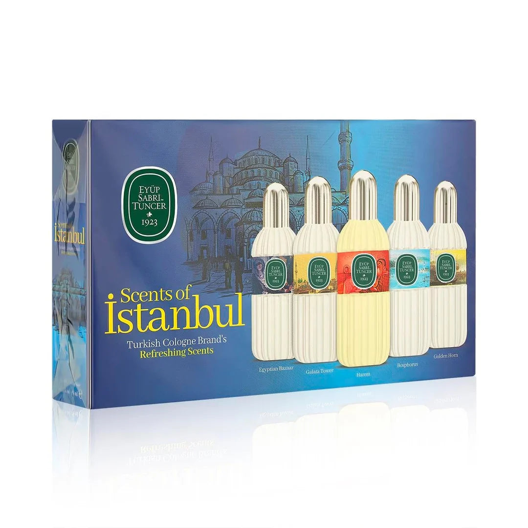 Eyüp Sabri Tuncer Scents Of Istanbul - 16 ml - Silinder Glazen Fles Eau De Cologne - 5-delige Set - All You Need Is