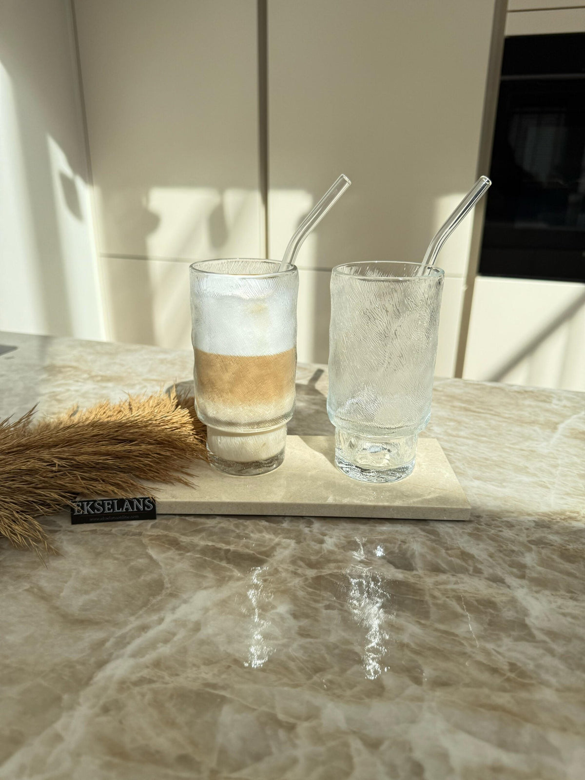 Ekselans – Glacier Longdrinkglazen – Set van 6 – 300 ml - Glas