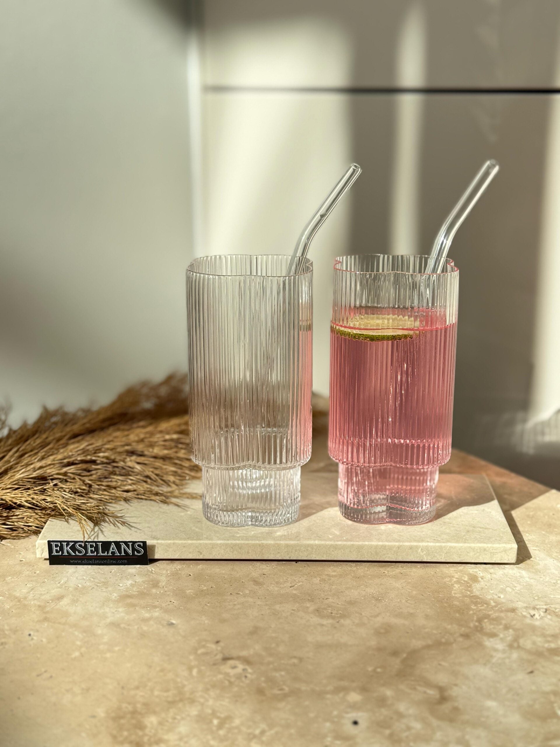 Ekselans - Klaver Longdrinkglazen - Set van 6 - 350 ml - Glas