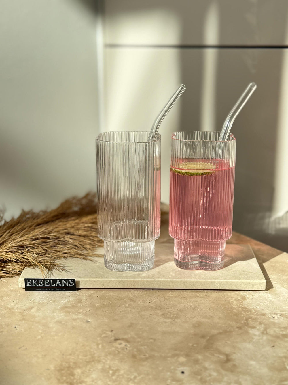 Ekselans - Klaver Longdrinkglazen - Set van 6 - 350 ml - Glas