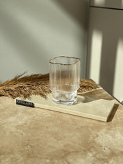 Ekselans – Klaver Drinkglazen met Gouden Rand – Set van 6 – 330 ml – Glas