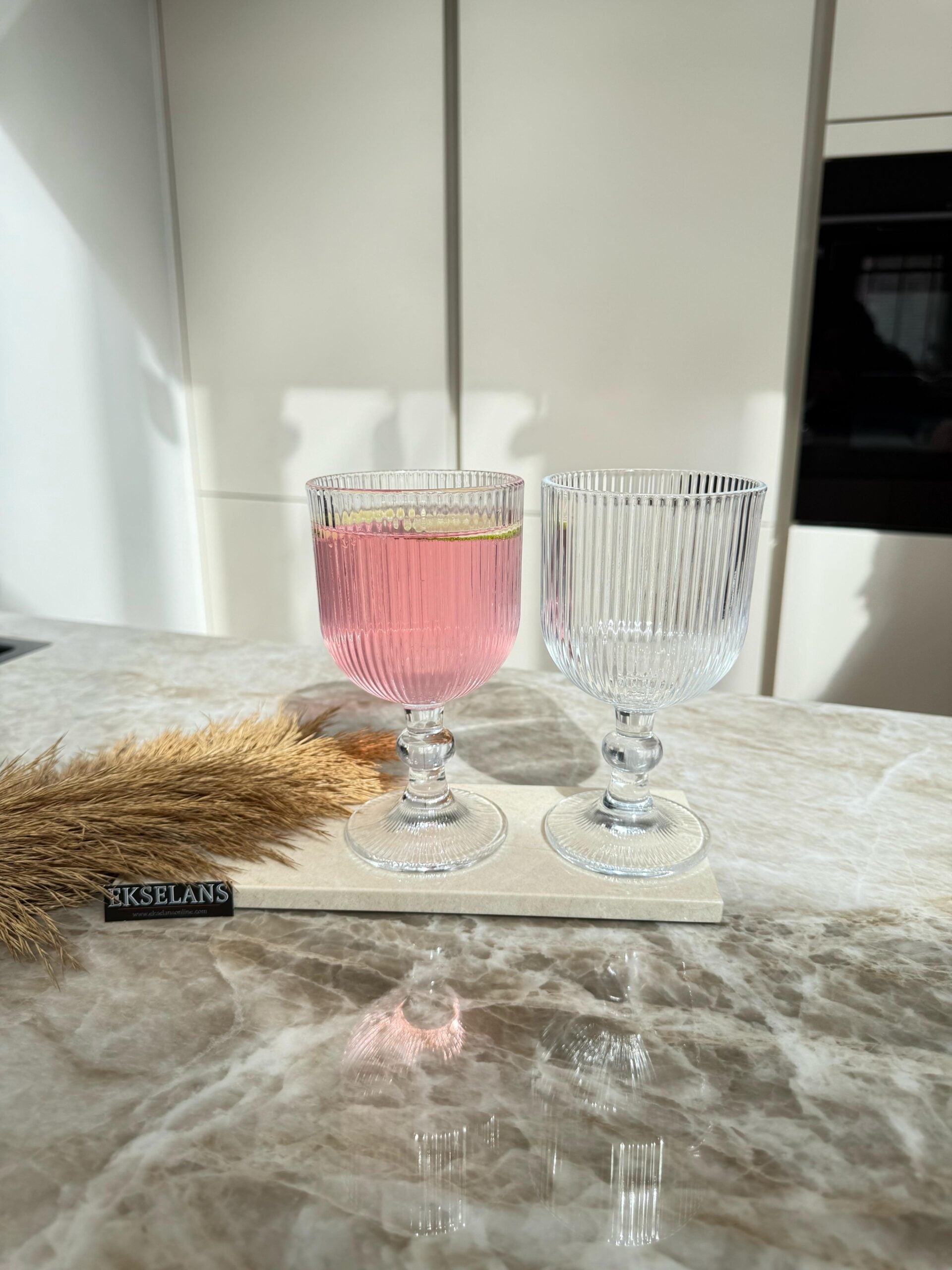 Ekselans - Ripple Wijnglazen/Dessertglazen - Set van 6 - 375 ml