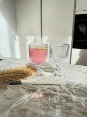 Ekselans - Ripple Wijnglazen/Dessertglazen - Set van 6 - 375 ml