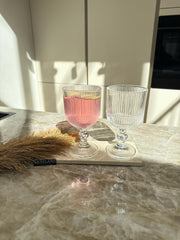 Ekselans - Ripple Wijnglazen/Dessertglazen - Set van 6 - 375 ml
