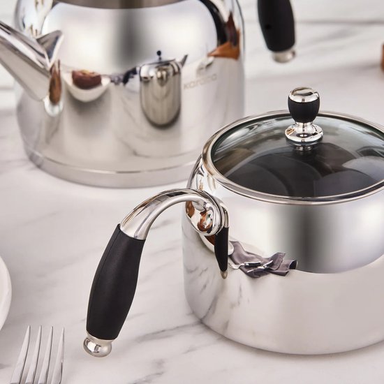 Karaca Stella - RVS Theepot - 2L + 1L – Inductiegeschikt