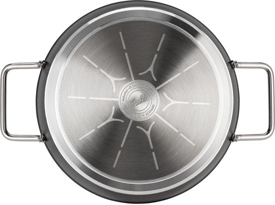 Fissler Adamant - Kookpan Laag met Glasdeksel - 24cm - Zwart