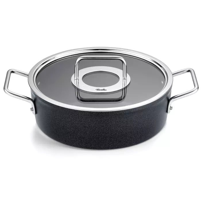 Fissler Adamant - Pannenset met Glasdeksel - 2-delig - Zwart